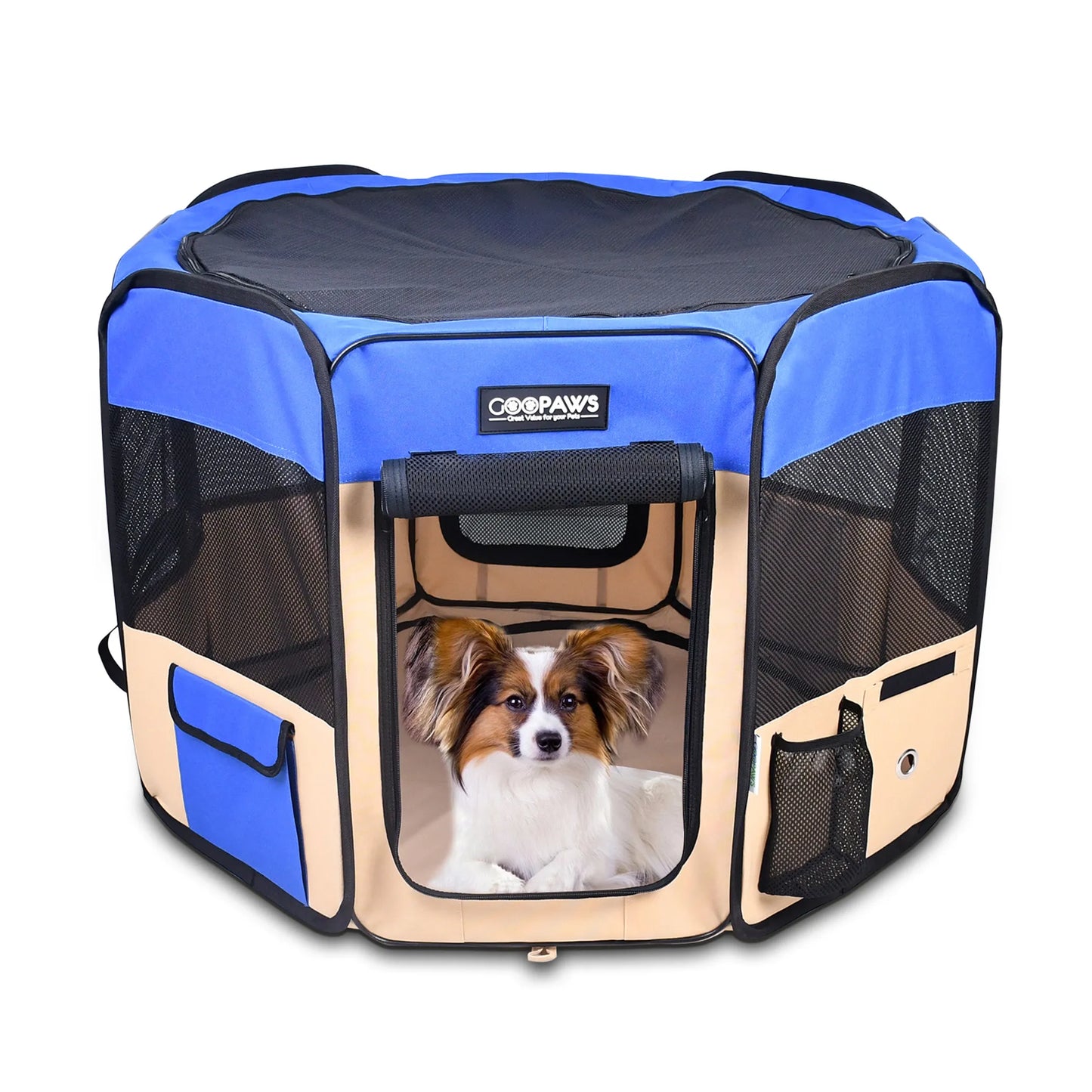 The Amazon Factory's  - JESPET Pet Dog Playpens 36", 45" & 61" Portable Soft Dog Exercise Pen Kennel with Carry Bag for Puppy Cats Kittens Rabbits, Indoor/Outdoor Use