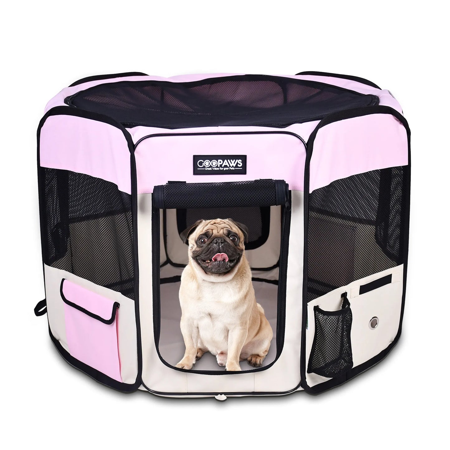 The Amazon Factory's  - JESPET Pet Dog Playpens 36", 45" & 61" Portable Soft Dog Exercise Pen Kennel with Carry Bag for Puppy Cats Kittens Rabbits, Indoor/Outdoor Use