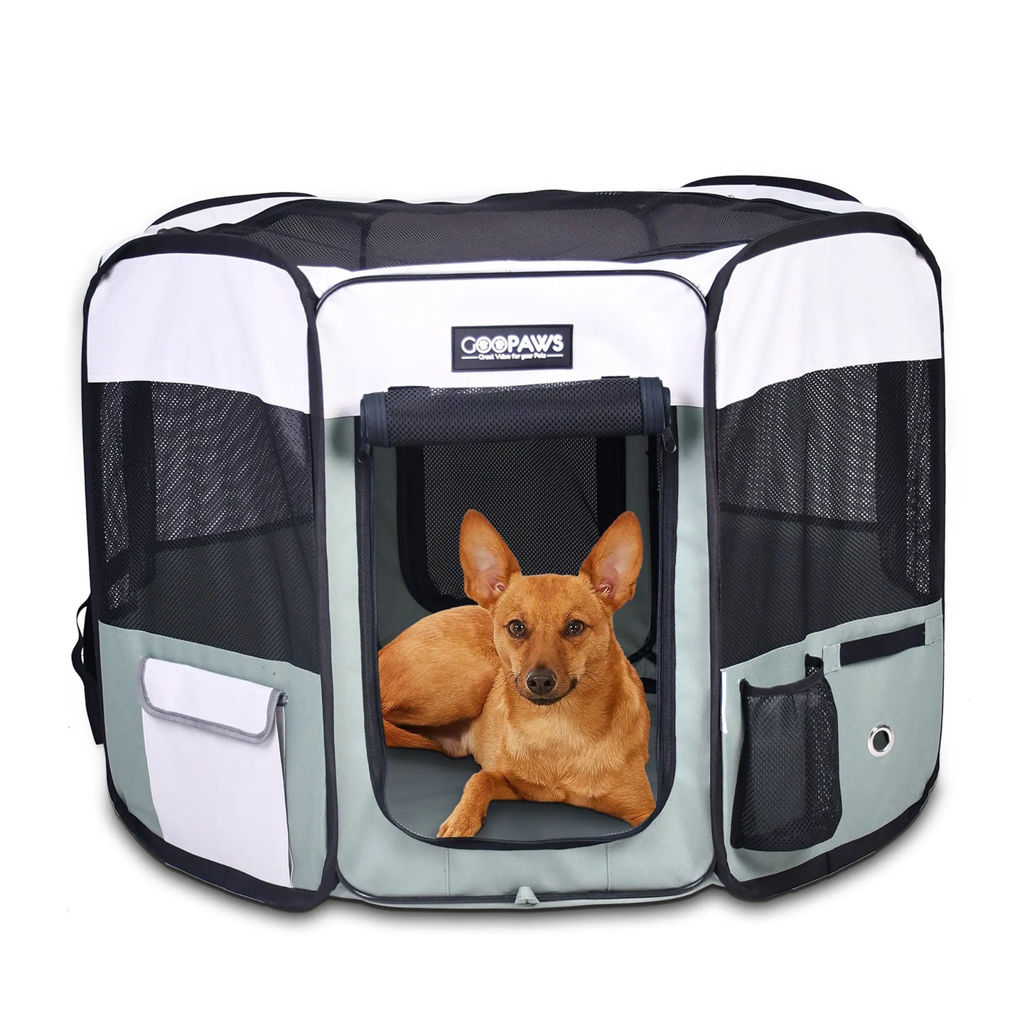The Amazon Factory's  - JESPET Pet Dog Playpens 36", 45" & 61" Portable Soft Dog Exercise Pen Kennel with Carry Bag for Puppy Cats Kittens Rabbits, Indoor/Outdoor Use