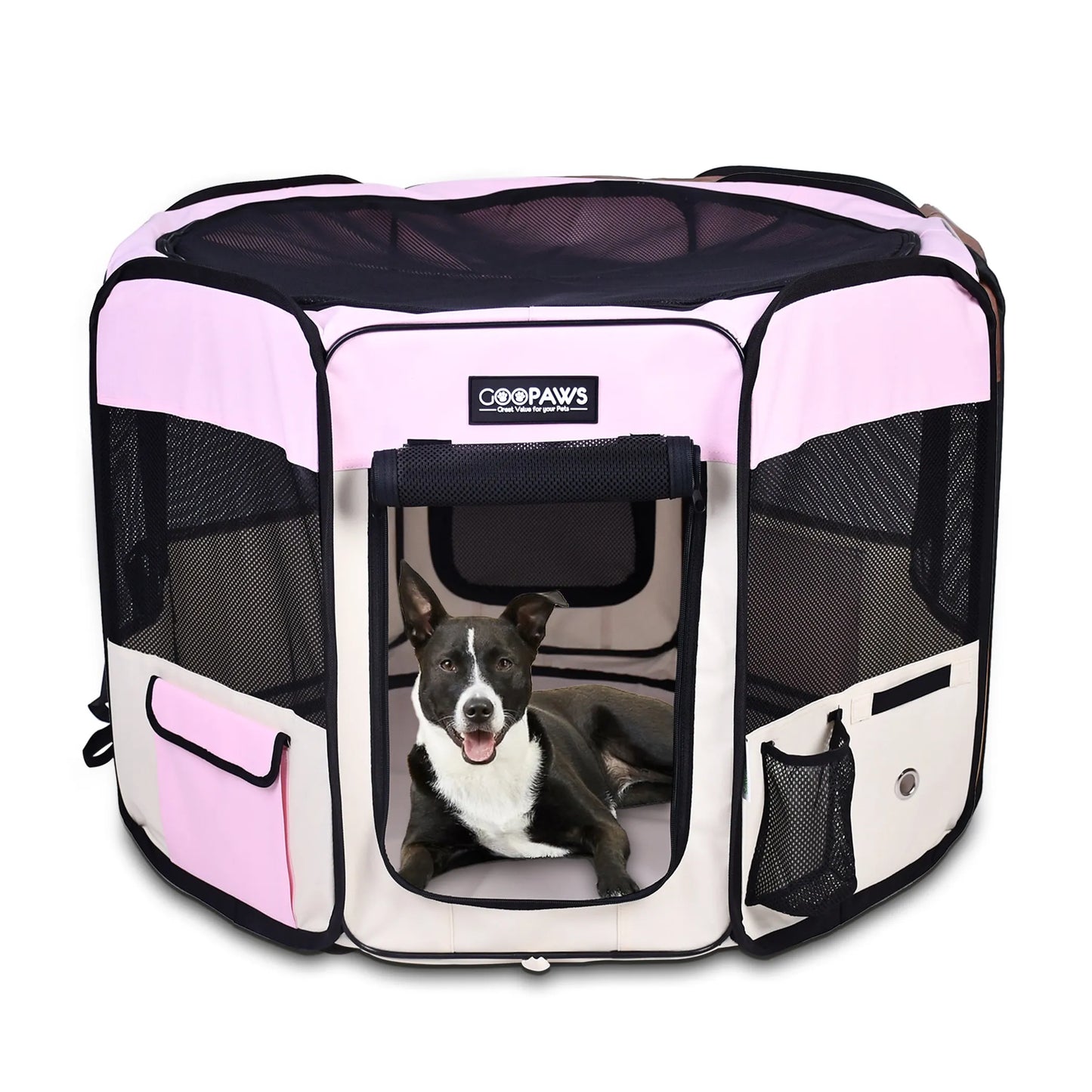 The Amazon Factory's  - JESPET Pet Dog Playpens 36", 45" & 61" Portable Soft Dog Exercise Pen Kennel with Carry Bag for Puppy Cats Kittens Rabbits, Indoor/Outdoor Use