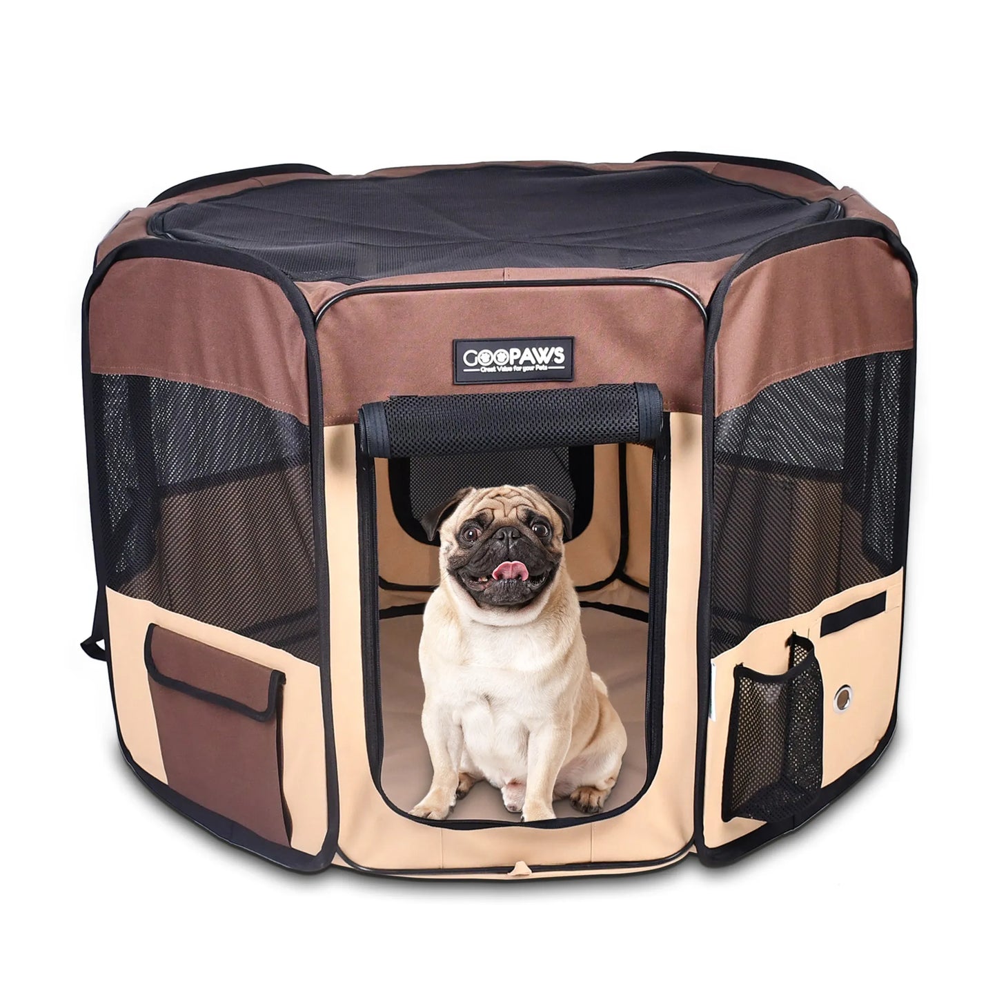 The Amazon Factory's  - JESPET Pet Dog Playpens 36", 45" & 61" Portable Soft Dog Exercise Pen Kennel with Carry Bag for Puppy Cats Kittens Rabbits, Indoor/Outdoor Use