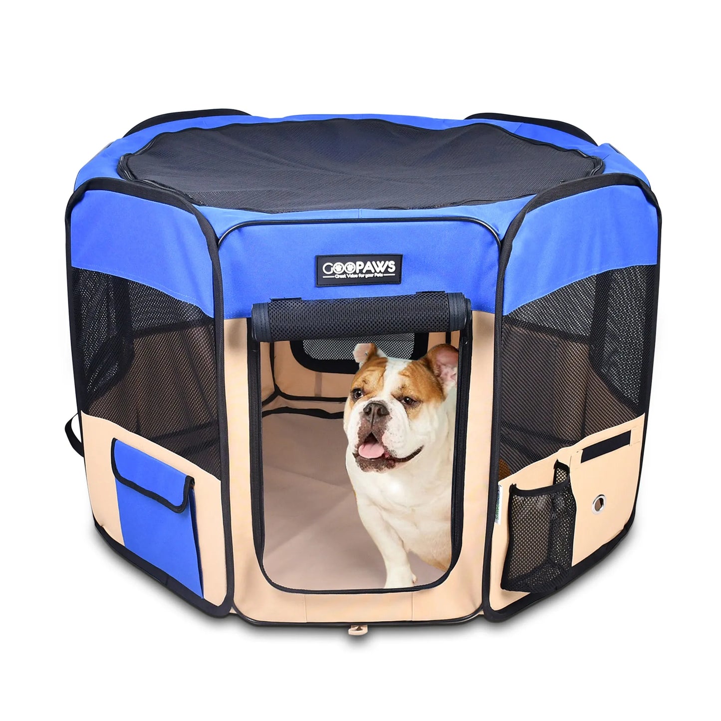 The Amazon Factory's  - JESPET Pet Dog Playpens 36", 45" & 61" Portable Soft Dog Exercise Pen Kennel with Carry Bag for Puppy Cats Kittens Rabbits, Indoor/Outdoor Use