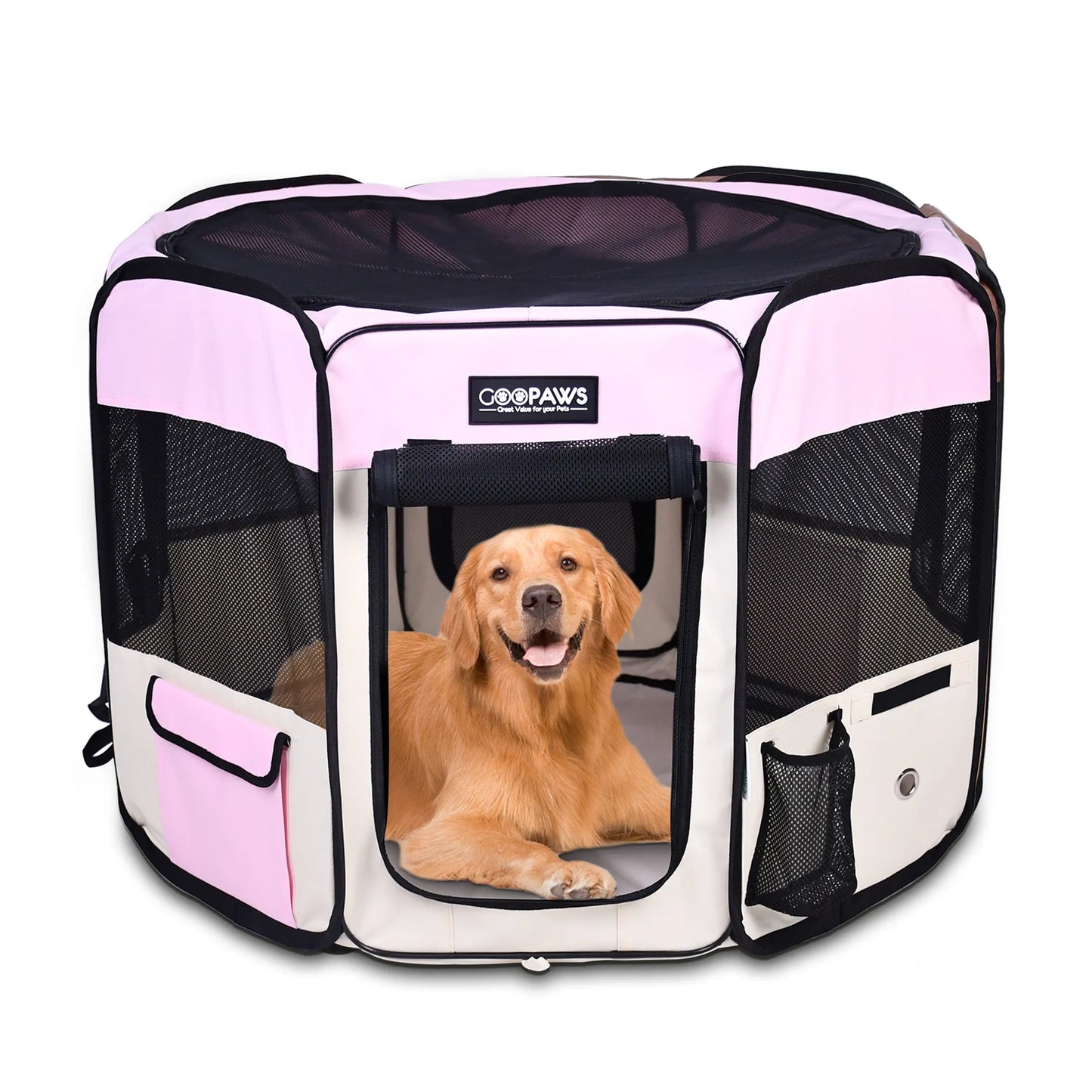 The Amazon Factory's  - JESPET Pet Dog Playpens 36", 45" & 61" Portable Soft Dog Exercise Pen Kennel with Carry Bag for Puppy Cats Kittens Rabbits, Indoor/Outdoor Use