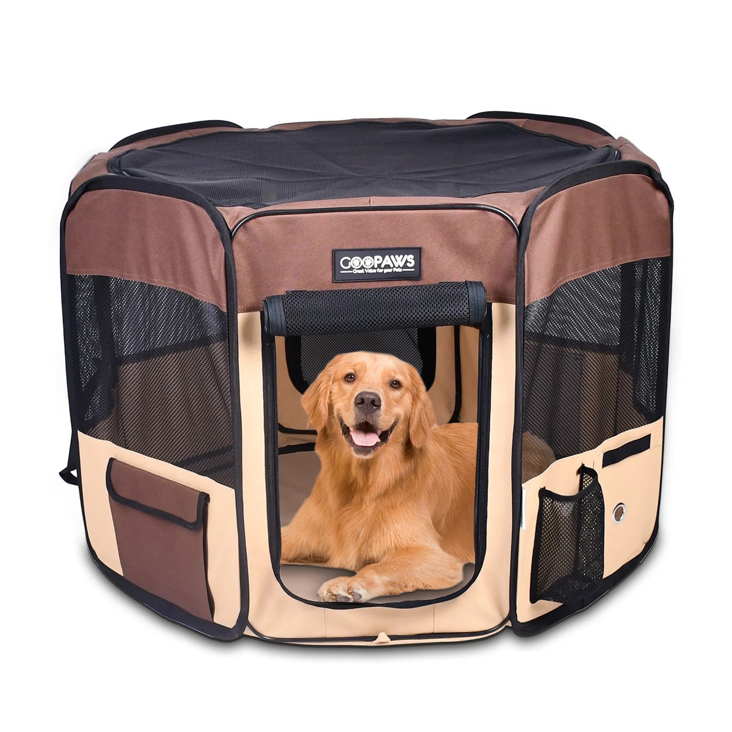 The Amazon Factory's  - JESPET Pet Dog Playpens 36", 45" & 61" Portable Soft Dog Exercise Pen Kennel with Carry Bag for Puppy Cats Kittens Rabbits, Indoor/Outdoor Use