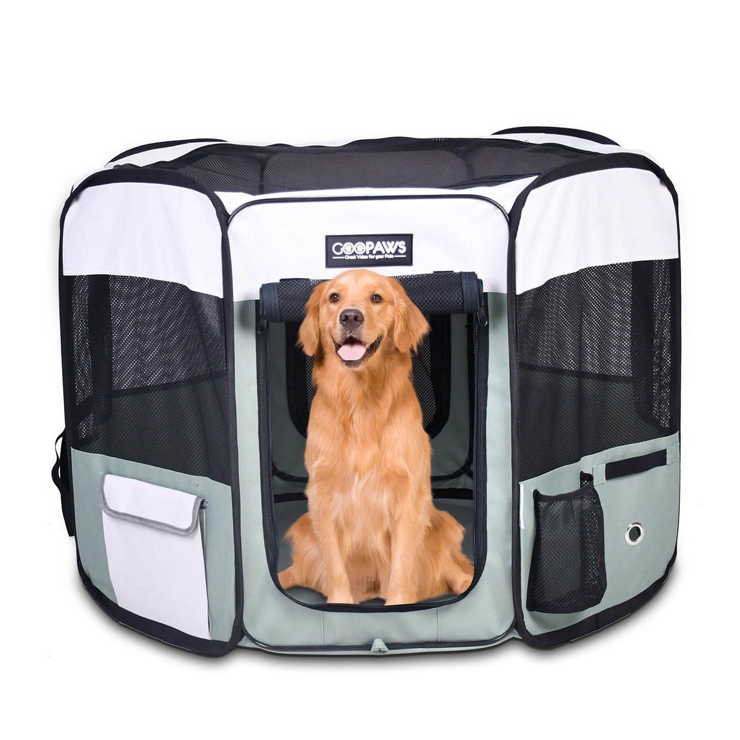 The Amazon Factory's  - JESPET Pet Dog Playpens 36", 45" & 61" Portable Soft Dog Exercise Pen Kennel with Carry Bag for Puppy Cats Kittens Rabbits, Indoor/Outdoor Use