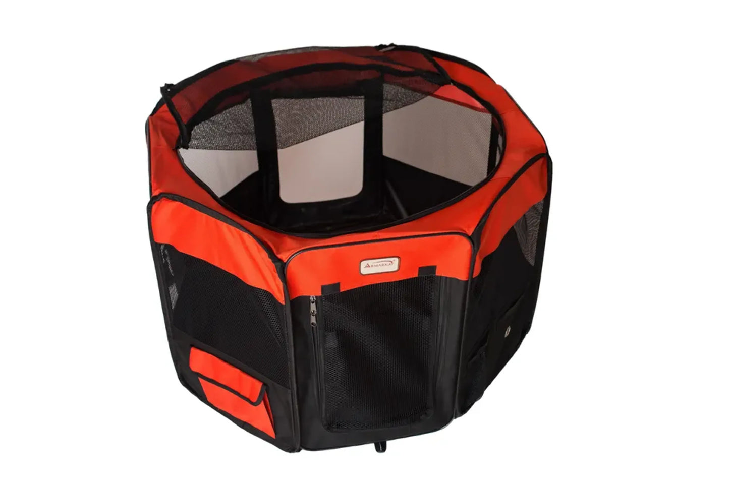 The Amazon Factory's Pet  Store  Portable Pet Playpen In Bk and Rd Combo