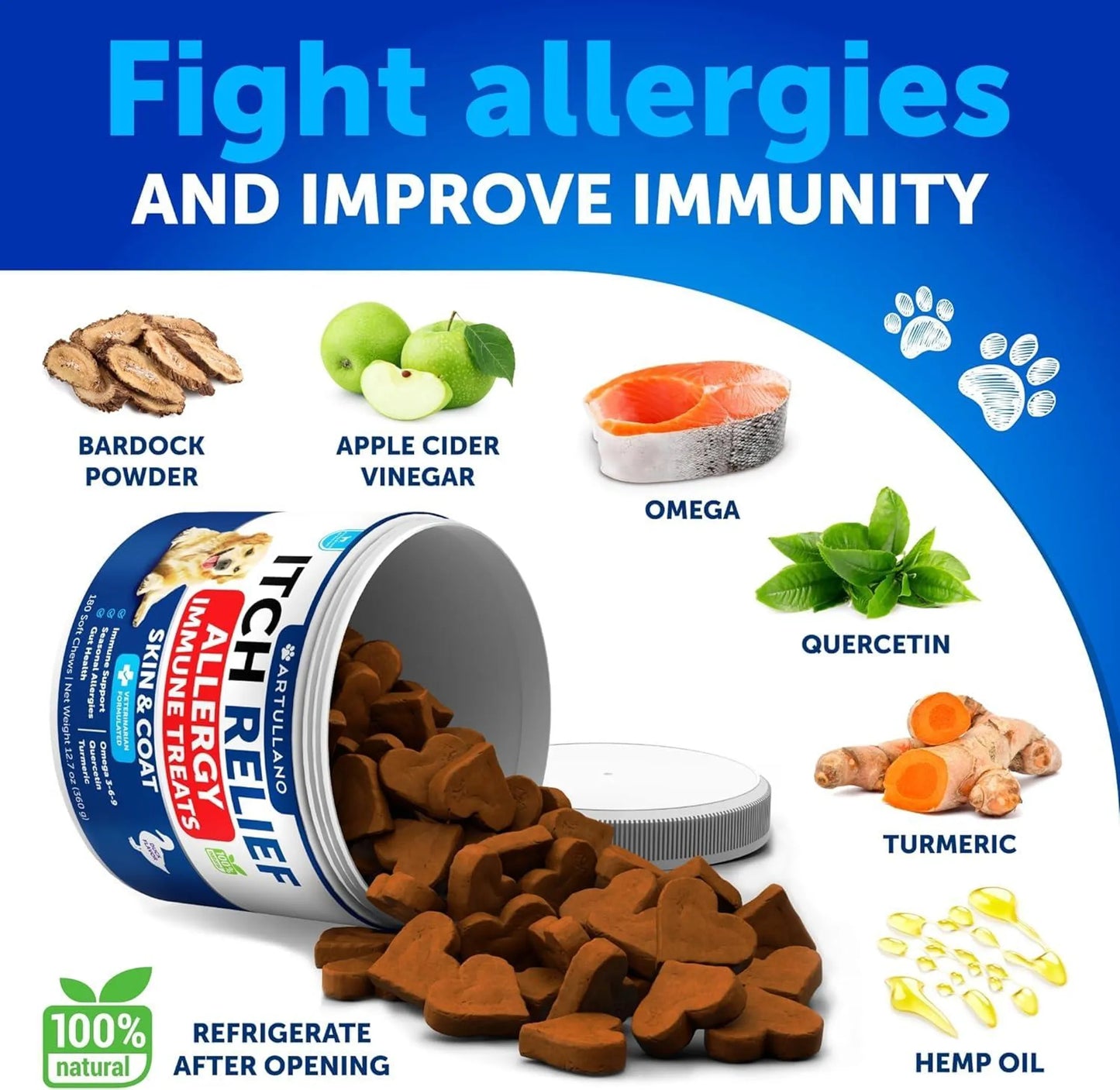 Amazon Factory's-Probiotics for Dogs Support Gut Health Itchy Skin Allergies