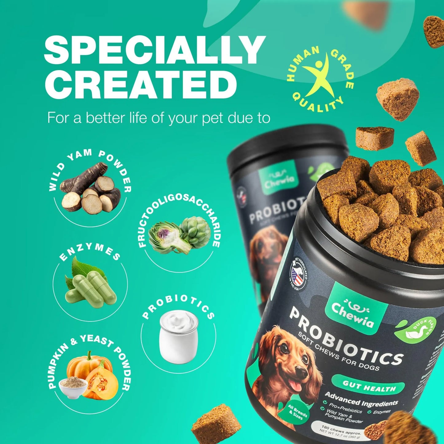 Amazon Factory's, Probiotics for Dogs Gut Health Digestion
