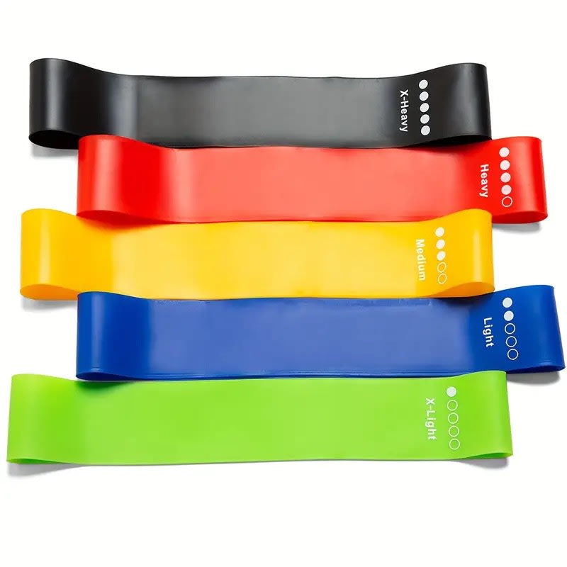 Resistance Bands for Working Out, Exercise Bands Set with 5 Resistance Levels, Multi-Colored for Indoor and Outdoor Fitness, Leg Strength Training, Rehab, Yoga-AMAZON FACTORY