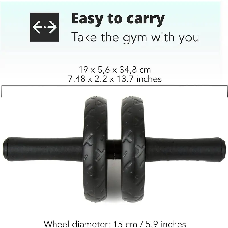 Ab Roller Wheel for Core Workout with - Gym Equipment for Abs Workout in Office or at Home Easy to Carry-AMAZON FACTORY