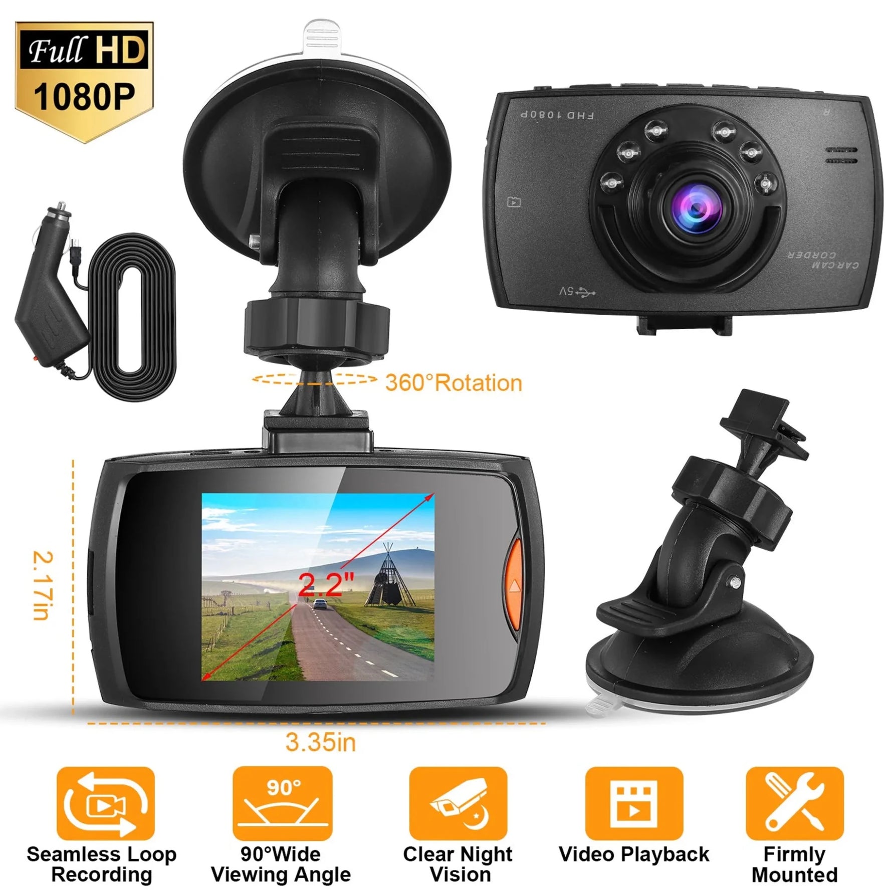 1080P Car DVR Camera Dash Cam Camcorder-AMAZON FACTORY