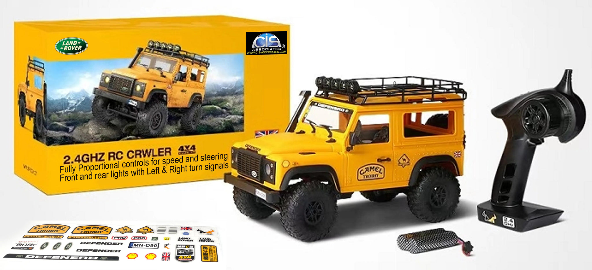 1:10 Scale Land Rover "Camel Trophy" Suv With Lights, 2.4 Ghz And Rechargeable Batteires-AMAZON FACTORY