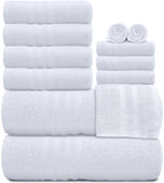 12 Piece Bath Towel Set for Bathroom 2 Bath Towels 4 Hand Towels 6 Washcloths 100% Cotton Soft and Plush Highly Absorbent Soft Towel for Hotel & Spa W - AMAZON FACTORY