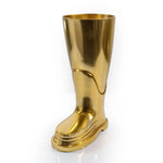 16" Gold Aluminum Firefighter Boot Umbrella Stand-AMAZON FACTORY