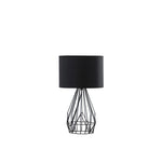 18 Asymmetric Black Cage Metal Table Lamp-AMAZON FACTORY