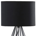 18 Asymmetric Black Cage Metal Table Lamp-AMAZON FACTORY