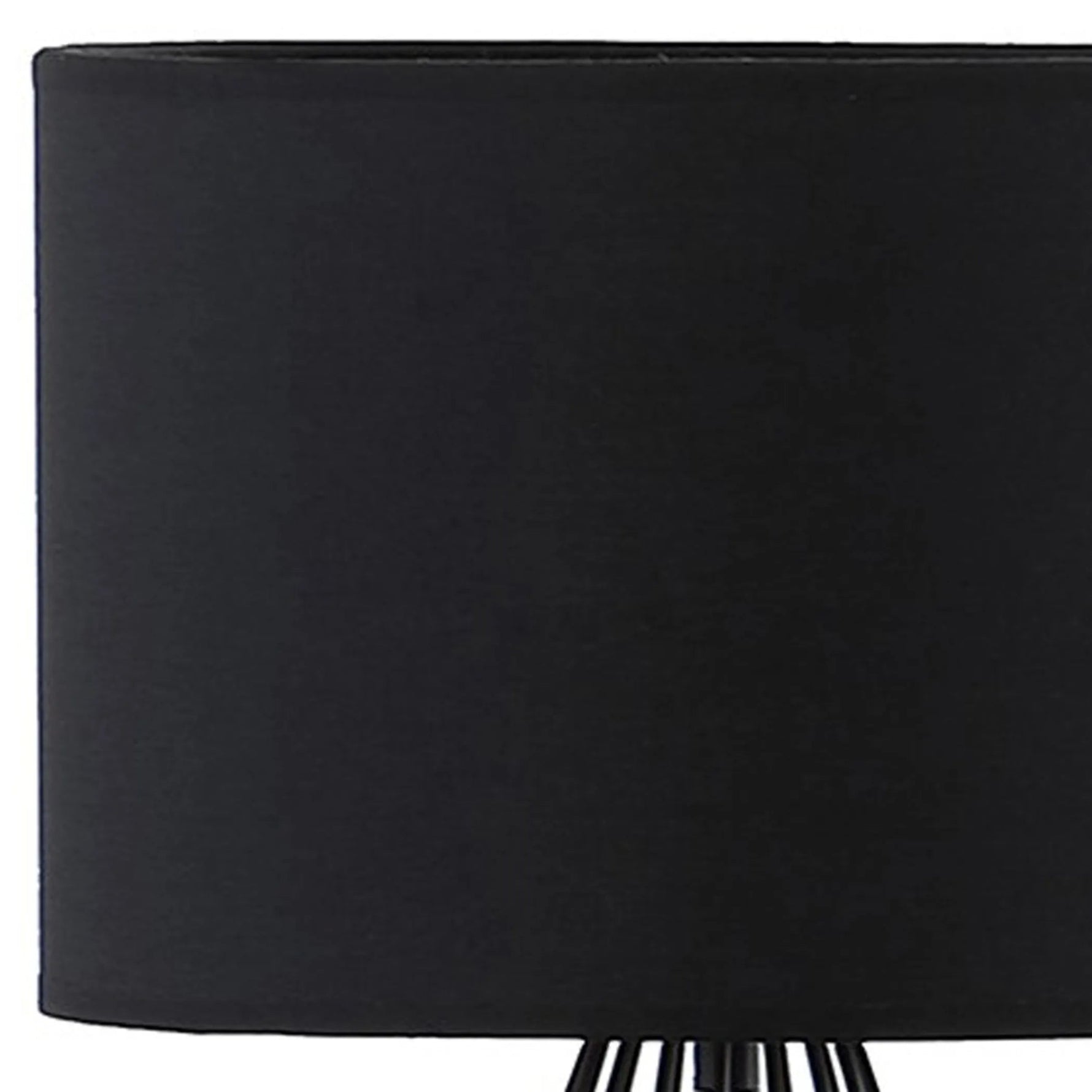 18 Asymmetric Black Cage Metal Table Lamp-AMAZON FACTORY