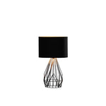 18 Asymmetric Black Cage Metal Table Lamp-AMAZON FACTORY