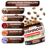 2 Pack Mushroom for Dogs 340 Chews Chicken Tail Mushroom - 30-In-1 Chews-AMAZON FACTORY