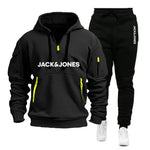 2 Packs 2026 Autumn Winter Men's Sportswear Set, Hoodie + Fitness Jogging Pants for Each Set-AMAZON FACTORY