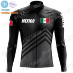 2023 Mexico Team Cycling Jersey Set Summer National Mens Long Sleeve Black Clothing Suit MTB Bike Road Pants Bib Maillot-AMAZON FACTORY