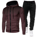 2024 New Men's Autumn Winter Sets Zipper Hoodie+Pants Pieces Casual Tracksuit Male Sportswear Brand Clothing Sweat Suit S-XXXXL-AMAZON FACTORY