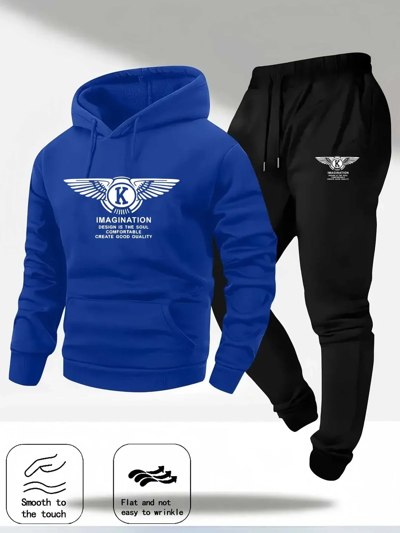 2025 Men's Casual Sports Suit with Hoodie and Sweatpants for Autumn and Winter Outdoor Sports Fashion Men's Clothing.-AMAZON FACTORY