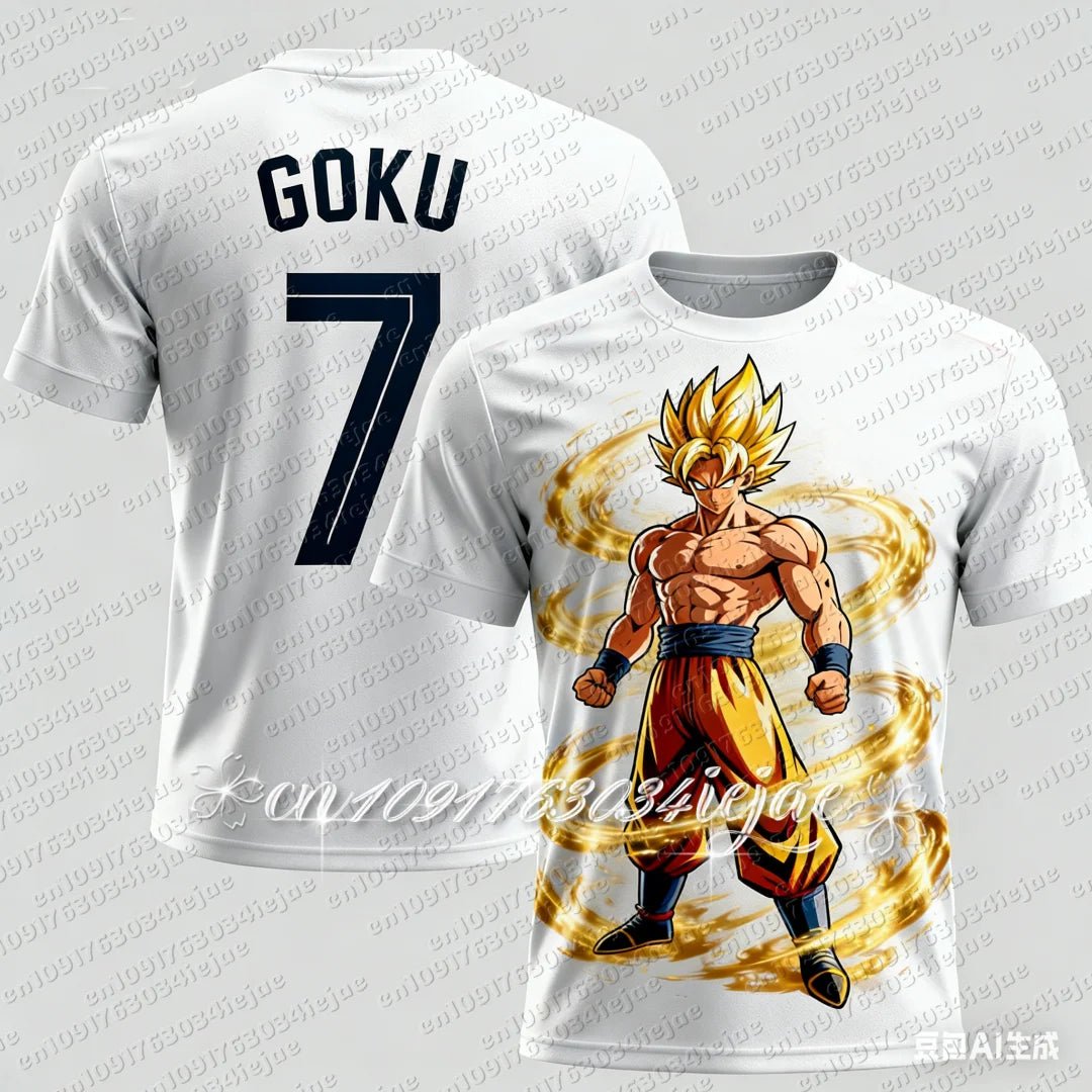 2026 Anime Football Jersey Dragon Ball Men Women Oversize Tshirt Summer Quick Dry Sport Breathable Oversize Cosplay Tshirt-AMAZON FACTORY