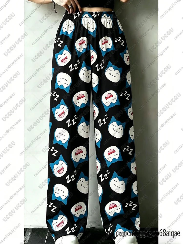 2026 Anime Pikachu&Gengar Summer Tshirts+Pajamas Pants Oversized Suits For Men Women Couple Cartoon Outfits Homewear Clothing - AMAZON FACTORY