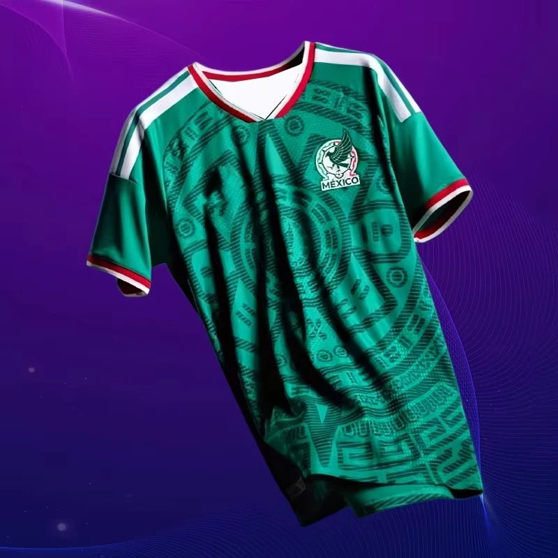 2026 Fashion New Mexico National Team Soccer Jersey Y2K Oversized Quick Drying Casual Fitness Exercise T-shirt Family Kids Tees-AMAZON FACTORY