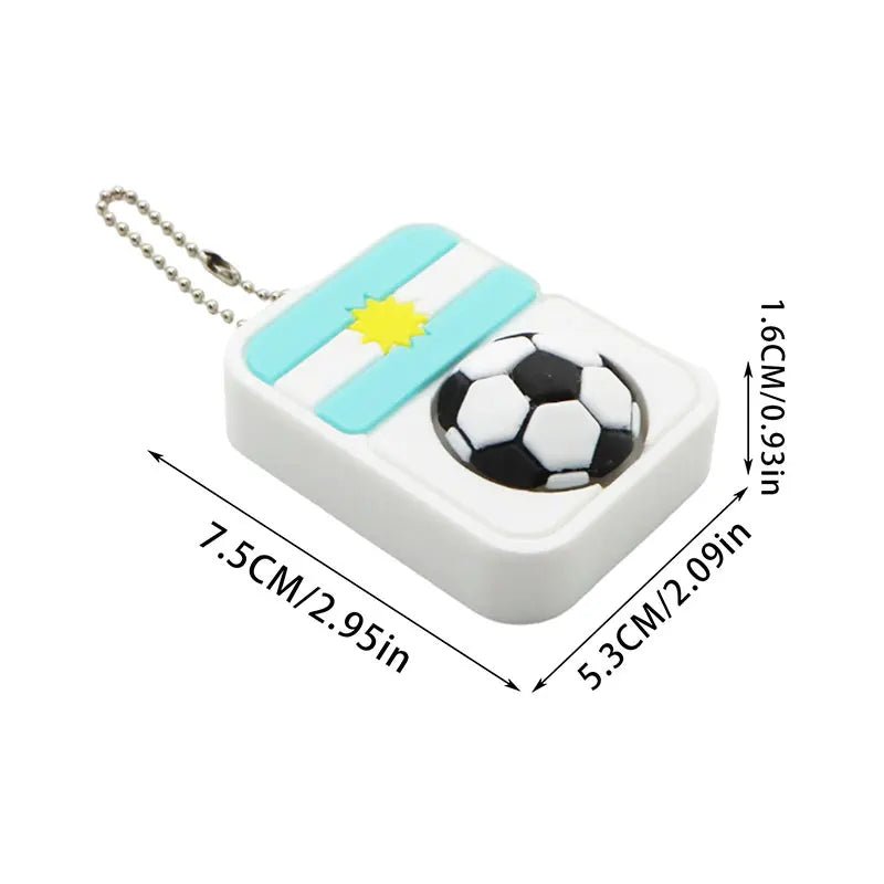 2026 Soccer Clicker Flag Keychain Fidget Stress Reliever for Football Fans World Cup Souvenir Pendant Collectible Gear-AMAZON FACTORY