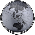 21" Black And Silver Modern Polyresin Globe-AMAZON FACTORY