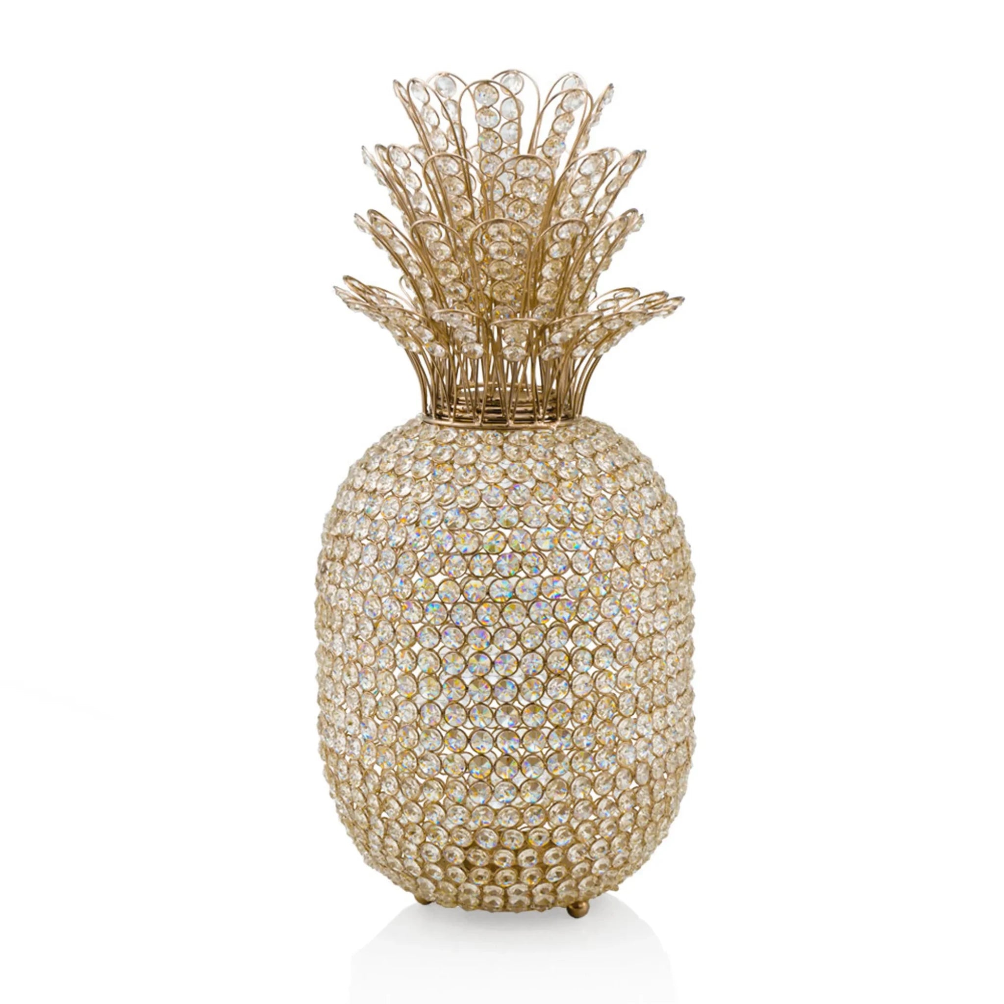 23" Glam Bling Faux Crystal and Gold Pineapple-AMAZON FACTORY