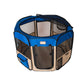 Armarkat Portable Pet Playpen In Blue and Beige Combo