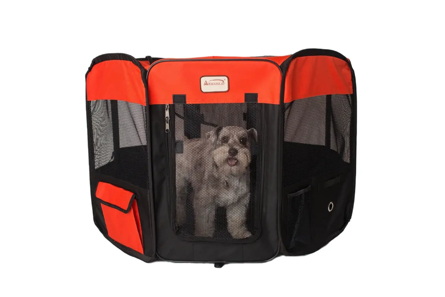 The Amazon Factory's Pet  Store  Portable Pet Playpen In Bk and Rd Combo