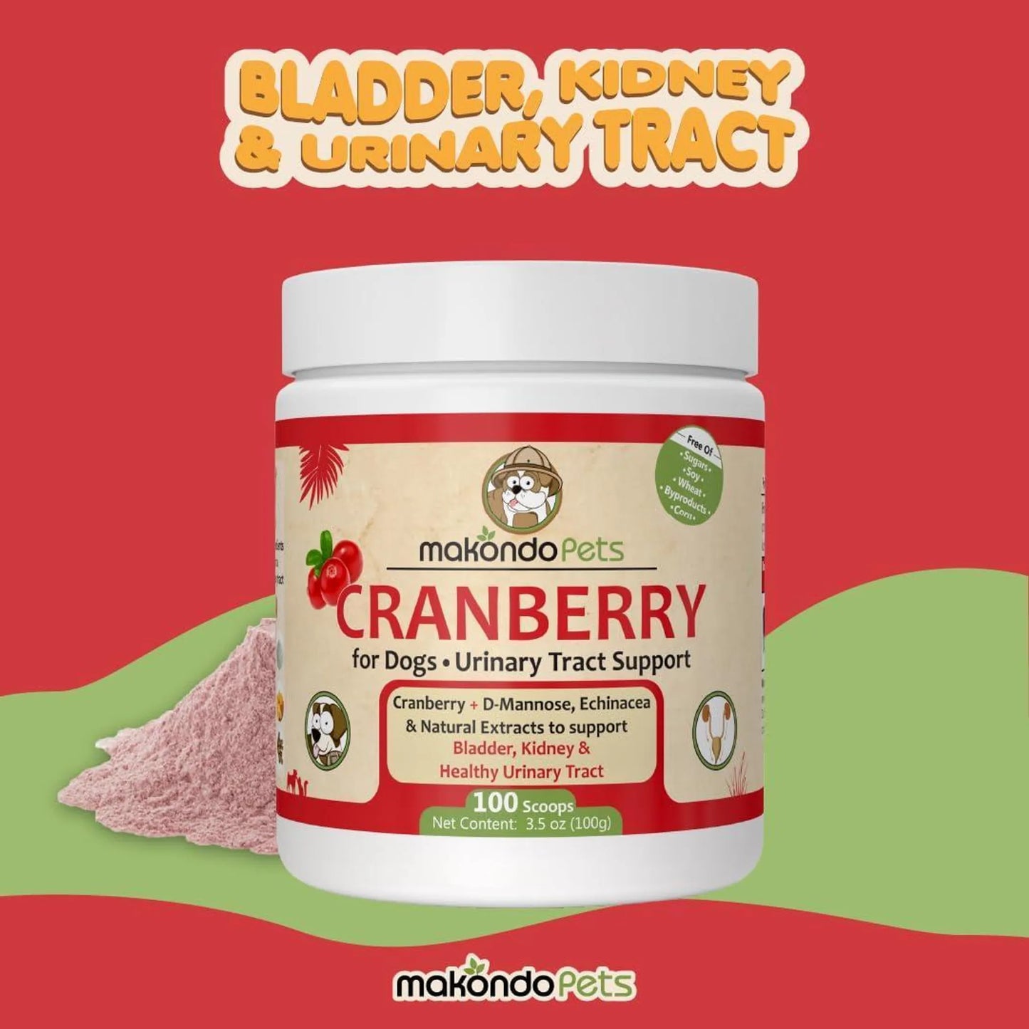 Dog Cranberry Supplement Natural Dog UTI Treatment & Kidney Support for Dogs