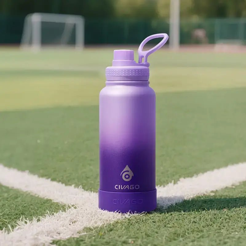 32oz Violet Blue 32oz Insulated Water Bottle with Straw Lid-AMAZON FACTORY