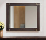 33" Brown and Gold Wood Framed Accent Mirror - AMAZON FACTORY
