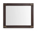 33" Brown and Gold Wood Framed Accent Mirror - AMAZON FACTORY