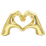 4" Gold Resin Heart Hands Tabletop Sculpture-AMAZON FACTORY
