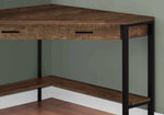 42" Brown and Black Corner Computer Desk-AMAZON FACTORY
