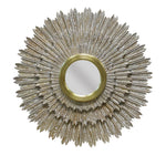 44" Antiqued Gold Sunburst Wood and Metal Framed Accent Mirror-AMAZON FACTORY