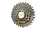 44" Antiqued Gold Sunburst Wood and Metal Framed Accent Mirror-AMAZON FACTORY