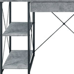 47" Gray and Black Computer Desk-AMAZON FACTORY