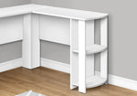 47" White Wood Corner Computer Desk-AMAZON FACTORY