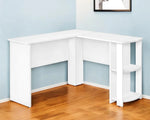 47" White Wood Corner Computer Desk-AMAZON FACTORY