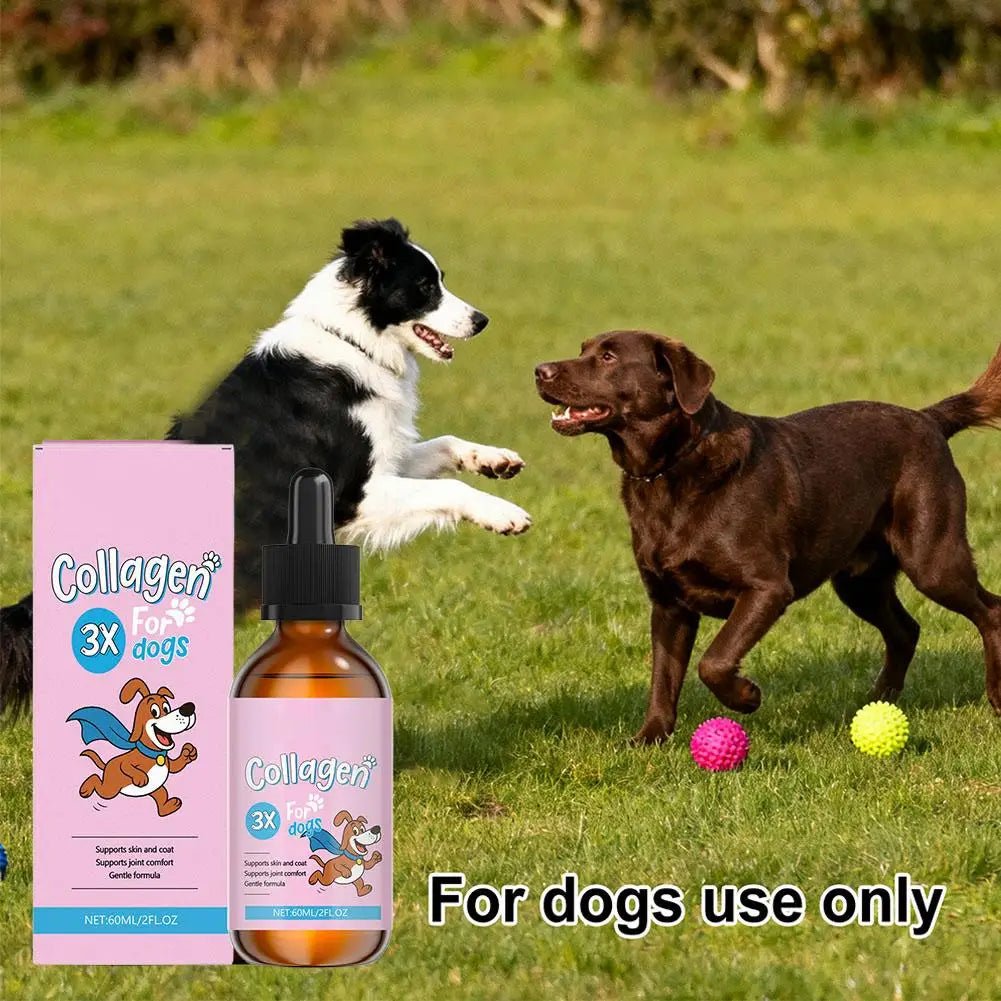 60ml Dog hair conditioner Dog Pet Collagen Based Staple Food Combined With Nutritional Supplement Drops Gentle Formula - AMAZON FACTORY