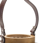 7" Natural and Brown Iron and Wood Lattice Tabletop Lantern Candle Holder - AMAZON FACTORY