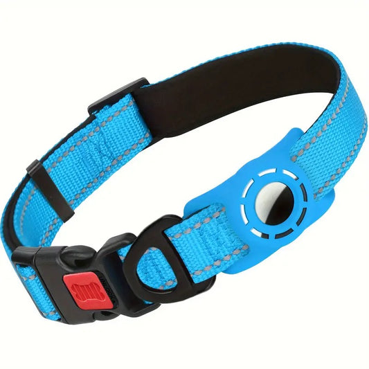 The #1 Smartest Reflective Air tracker- GPS-Collar  Dogs & Cats Blue Waterproof