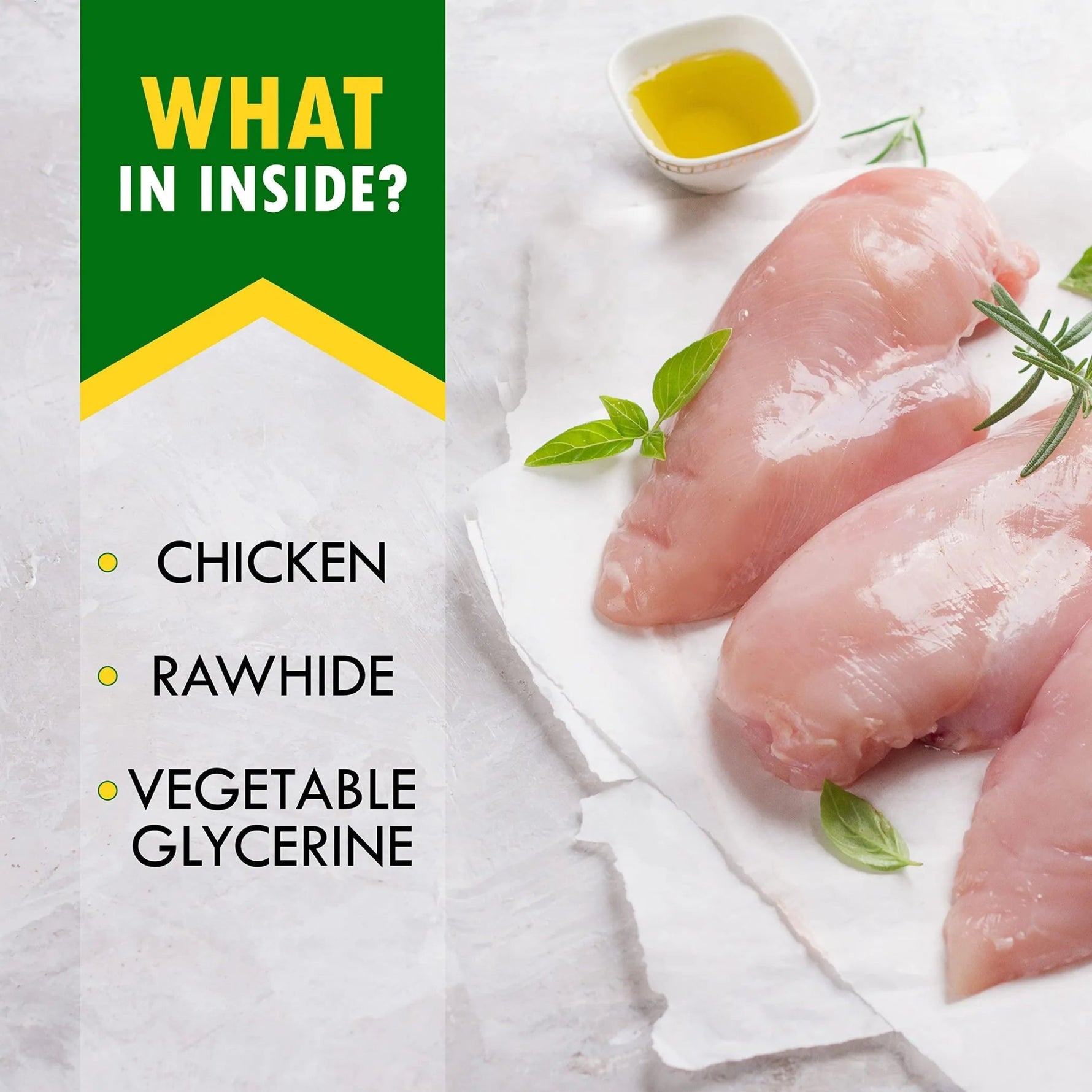 Smoked rewhide sticks with chicken-AMAZON FACTORY
